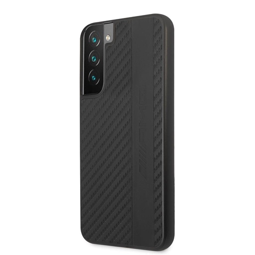 Samsung Galaxy S22 AMG carbon cu model silicon husă spate (Negru) - AMHCS22SBLSCA