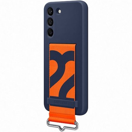 Samsung Galaxy S22 Silicone Cover husă cu cordon (Albastru)