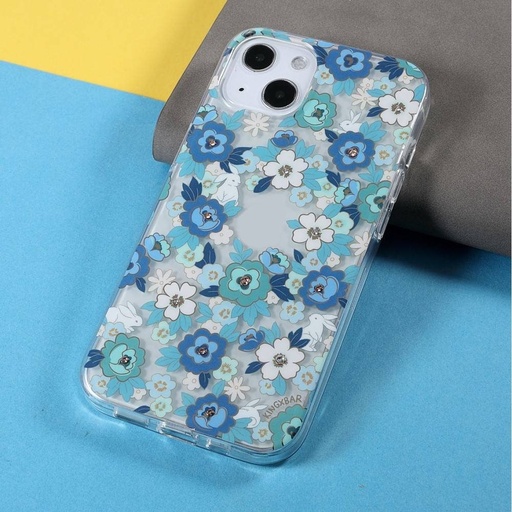 Apple iPhone 13 Kingxbar brilliant Swarovski cu pietre husă spate (Albastru)