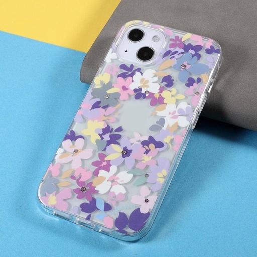 Apple iPhone 13 Kingxbar brilliant Swarovski cu pietre husă spate (Mov)
