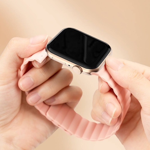 Apple Watch Series 1/2/3/4/5/6(38/40mm) Kingxbar magnetic curea, roz