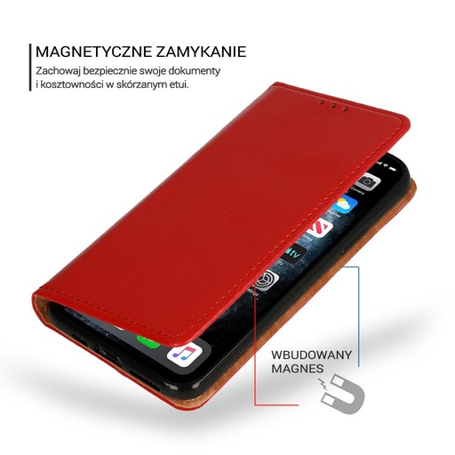 Samsung Galaxy S22 original piele husă tip carte (Roșu)