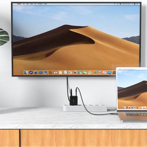 Acefast A17 DEX HUB - PD încărcător (QC + PD conector), PD type-C cablu PD65W multifuncțional HDMI 4K 60Hz