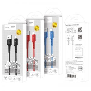 Hoco X30 type-C cablu (LED indicator de stare), 2A, TPE, 1,2m, negru