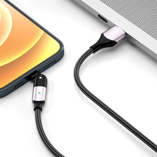 XO NB176 micro USB cablu de date (Negru) – 1.2 m, 2.4A, 180°-ban rotativ cap