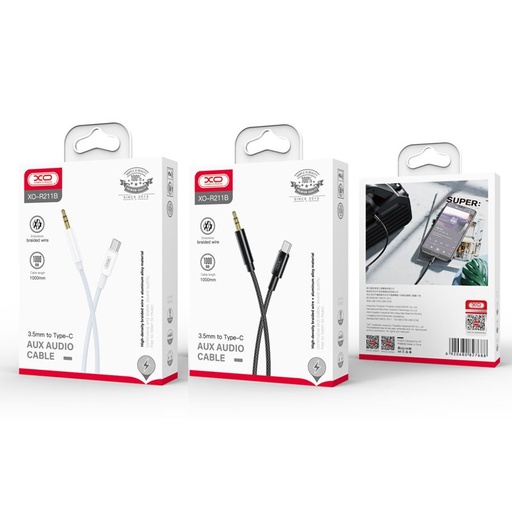 XO NB-R211B USB-C–3.5 mm audio cablu (Negru)