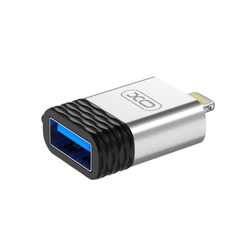XO NB186 lightning adapter Lightning-USB-A adaptor, argintiu