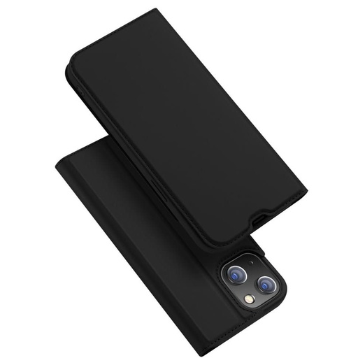 Apple iPhone 13 DUX DUCIS skin piele husă tip carte (Negru)