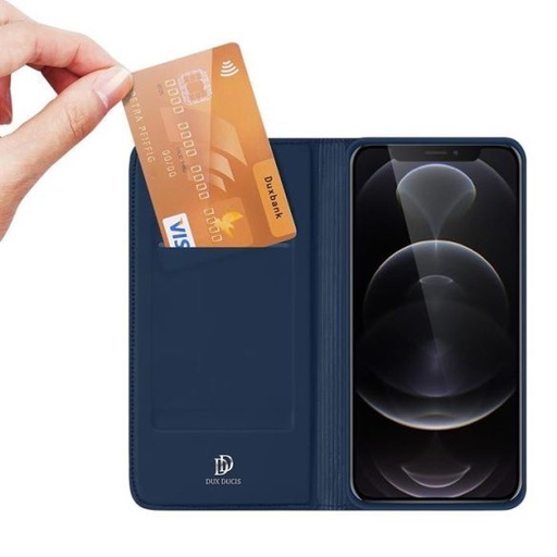 Apple iPhone 13 Pro DUX DUCIS skin piele husă tip carte (albastru închis)