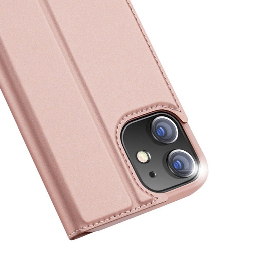 Apple iPhone 12/12 Pro DUX DUCIS skin piele husă tip carte (Roz)