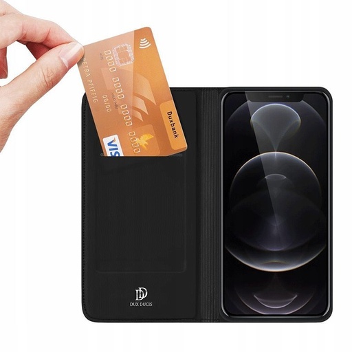 Apple iPhone 13 Pro Max DUX DUCIS skin piele husă tip carte (Negru)