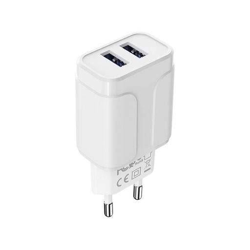 Borofone BA37A de rețea încărcător (2 USB port), 5V 2,4A, alb