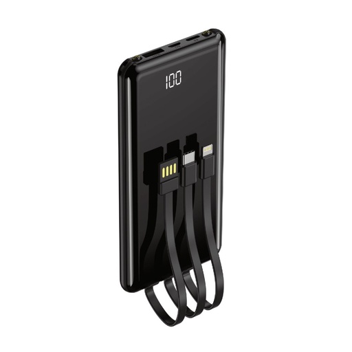 Setty PB-WK-101 power bank cu cablu (microUSB + type-C + lightning) (Negru)