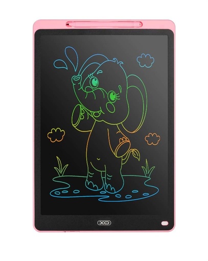 XO V02 LCD tablă de scris 16" (Roz) – sensibil la presiune ecran, cu buton de ștergere