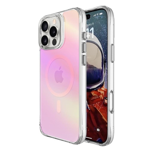Apple iPhone 16 Pro TOKO Pure rainbow magsafe husă spate (Roz)