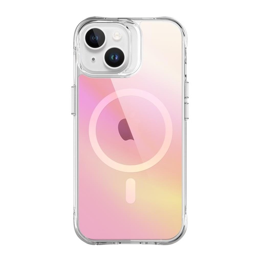 Apple iPhone 15 TOKO Pure rainbow magsafe husă spate (Roz)