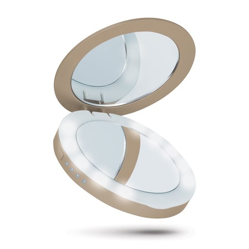 Beeyo Compact Mirror 3000mAh power bank, auriu