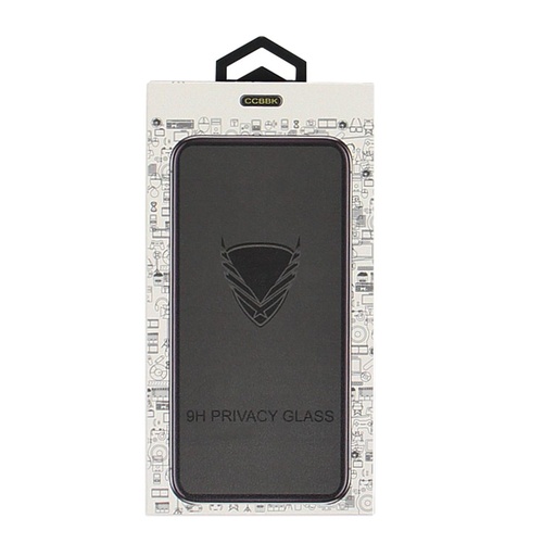 Apple iPhone 17 Pro Max OG Premium Privacy sticlă securizată (Transparent negru cu margine)