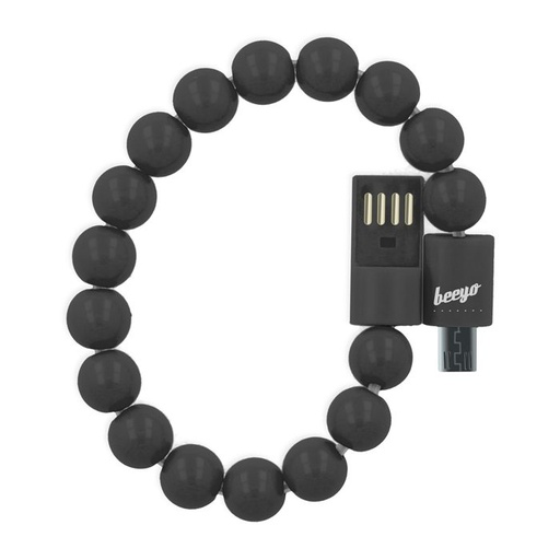Beeyo brățară microUSB cablu, negru