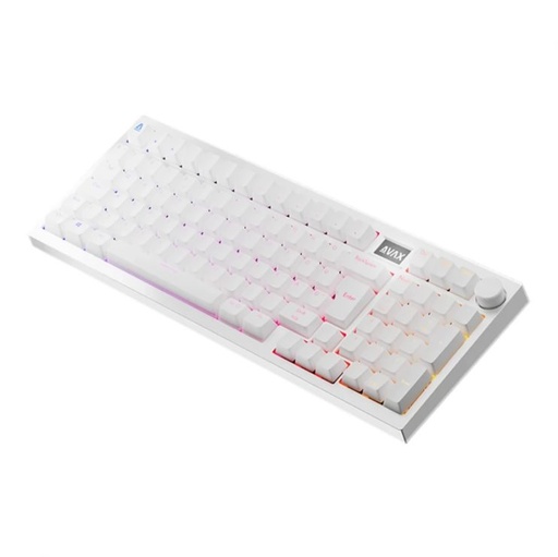 AVAX GM03 PRO 98% Gasket RGB Tri-mode mecanic tastatură (Alb) - Gateron galben comutator, maghiar layout
