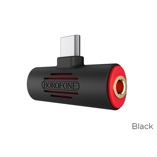 Borofone BV8 type-c distribuitor (type-c încărcător port+3,5mm jack mufă), negru