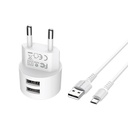 2 USB port, microUSB cablu
