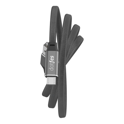 Dotfes A02M LED cu indicator microUSB cablu, negru