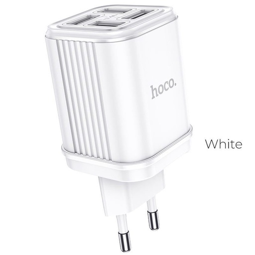 Hoco C84A wall charger (4 USB port), 5V 3,4A, white