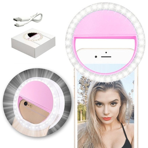 selfie LED light, pink