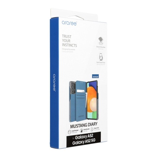 Samsung Galaxy A52 / A52 5G / A52s 5G ARAREE Mustang Diary premium husă tip carte (Albastru)