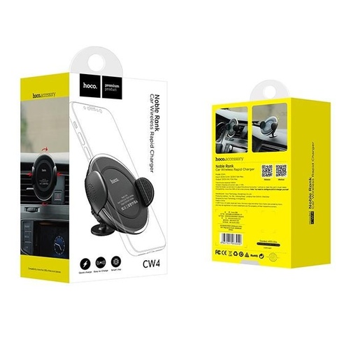 Hoco CW4 fără fir auto încărcător, max. 10W, negru