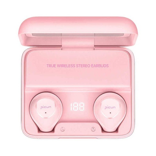 Picun W13 fără fir headset, BT 5.0, LED indicator de stare, roz