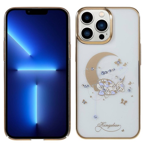Apple iPhone 13 Pro Max Kingxbar moon series Swarovski cu pietre husă spate (Auriu)