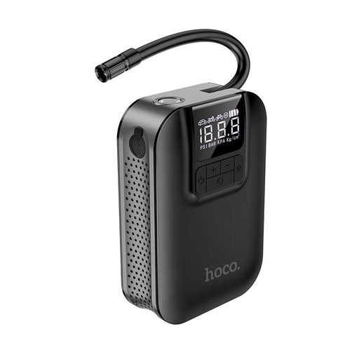 Hoco S53 portabil elektromos pumpa, LED lampă, 2500mAh baterie, negru