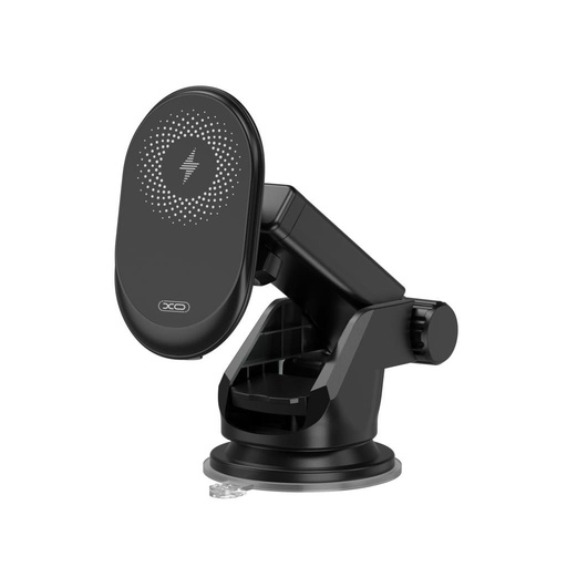 XO CX010 fără fir auto încărcător, cu ventuză, magnetic, 15W, negru