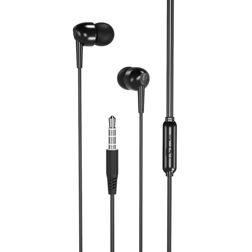XO EP37 headset (jack 3,5mm), cu microfon, negru