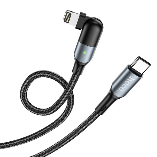 Hoco U100 lightning cablu (PD încărcător rapid), 1,2m, Type-C-Lightning, 180fokba rotativ, 20W suportat de mare putere încărcare rapidă