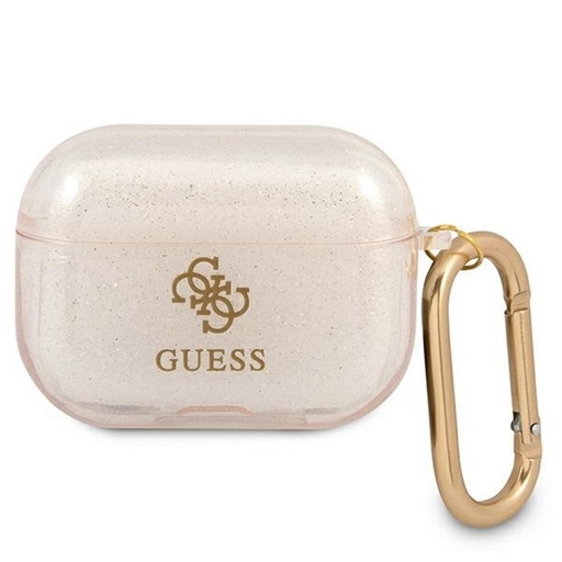 AirPods Pro Guess 4G TPU Glitter husă (Auriu) - GUAPUCG4GD