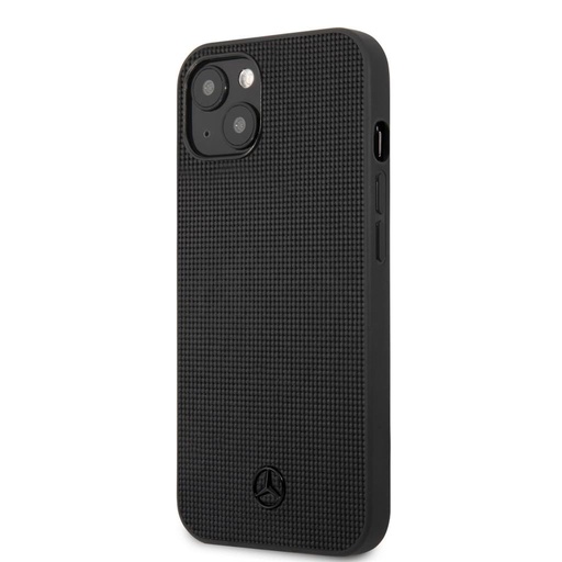 Apple iPhone 13 Mercedes meshed piele husă spate (Negru) - MEHCP13MMBLBK