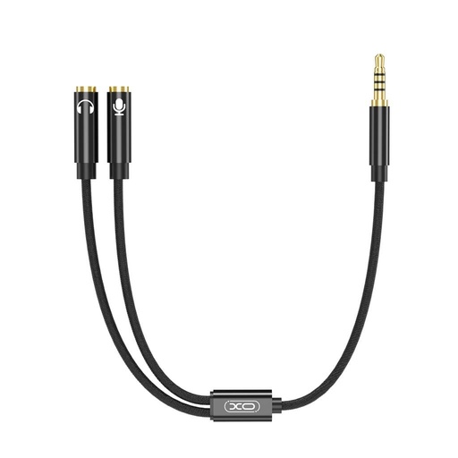 XO NB-R197 2 az 1-ben 3,5 mm-es jack adapter – microfon + hangkimenet (Negru)