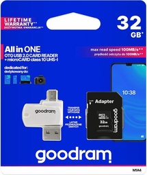 Goodram microSDHC + adapter + OTG cititor 32GB class10 card de memorie