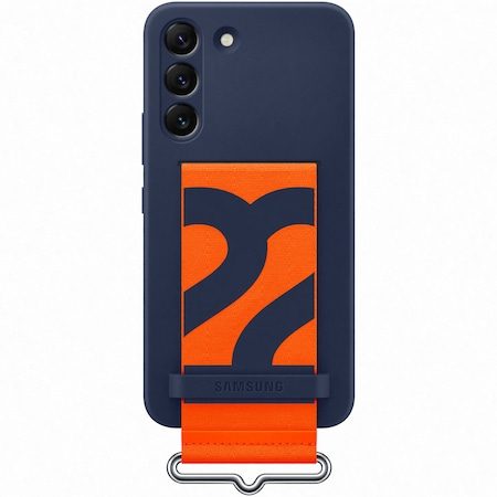 Samsung Galaxy S22 Silicone Cover husă cu cordon (Albastru)