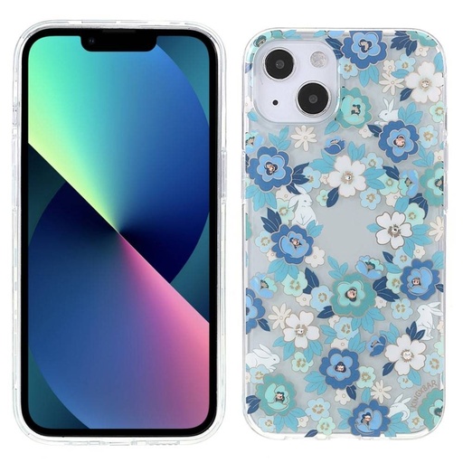 Apple iPhone 13 Kingxbar brilliant Swarovski cu pietre husă spate (Albastru)