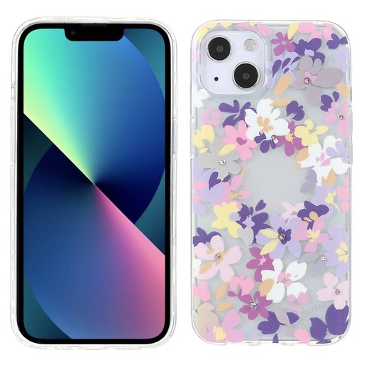 Apple iPhone 13 Kingxbar brilliant Swarovski cu pietre husă spate (Mov)