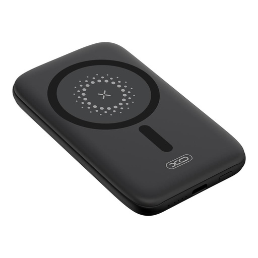 XO PR153 power bank 5000 mAh (Negru) – magnetic, fără fir încărcare rapidă 15W, PD 20W