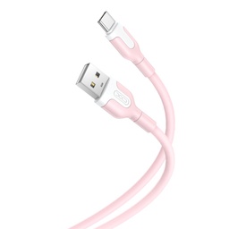 XO NB212 USB-C cablu de date (Roz) – 2.1A