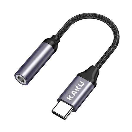 Kaku KSC-428 adaptor (type-C, jack 3,5mm) Type-C - 3,5mm Jack adaptor, negru