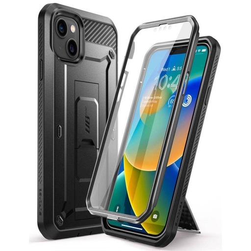 Apple iPhone 13 / 13 Pro / 14 Supcase Unicorn beetle rezistent husă spate cu față frontală (Negru)