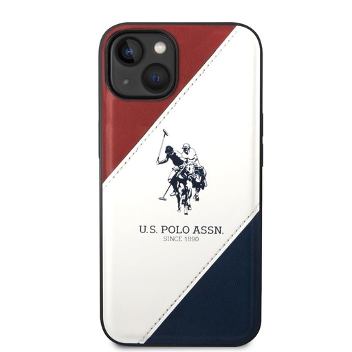 Apple iPhone 14 U.S. Polo double horse husă spate (roșu/alb/albastru) - USHCP14SPSO3