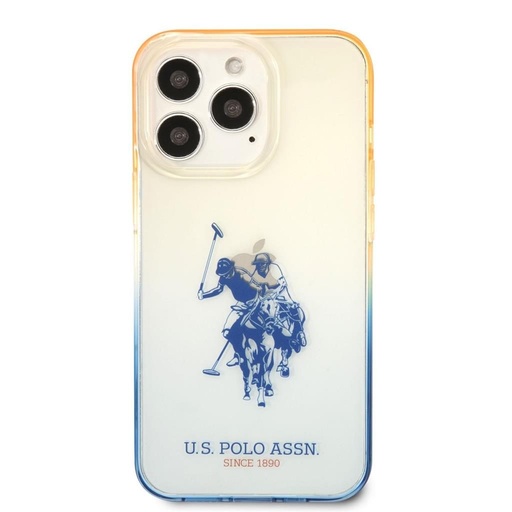 Apple iPhone 14 Pro U.S. Polo double horse bumper husă spate (Albastru) - USHCP14LUGRBR